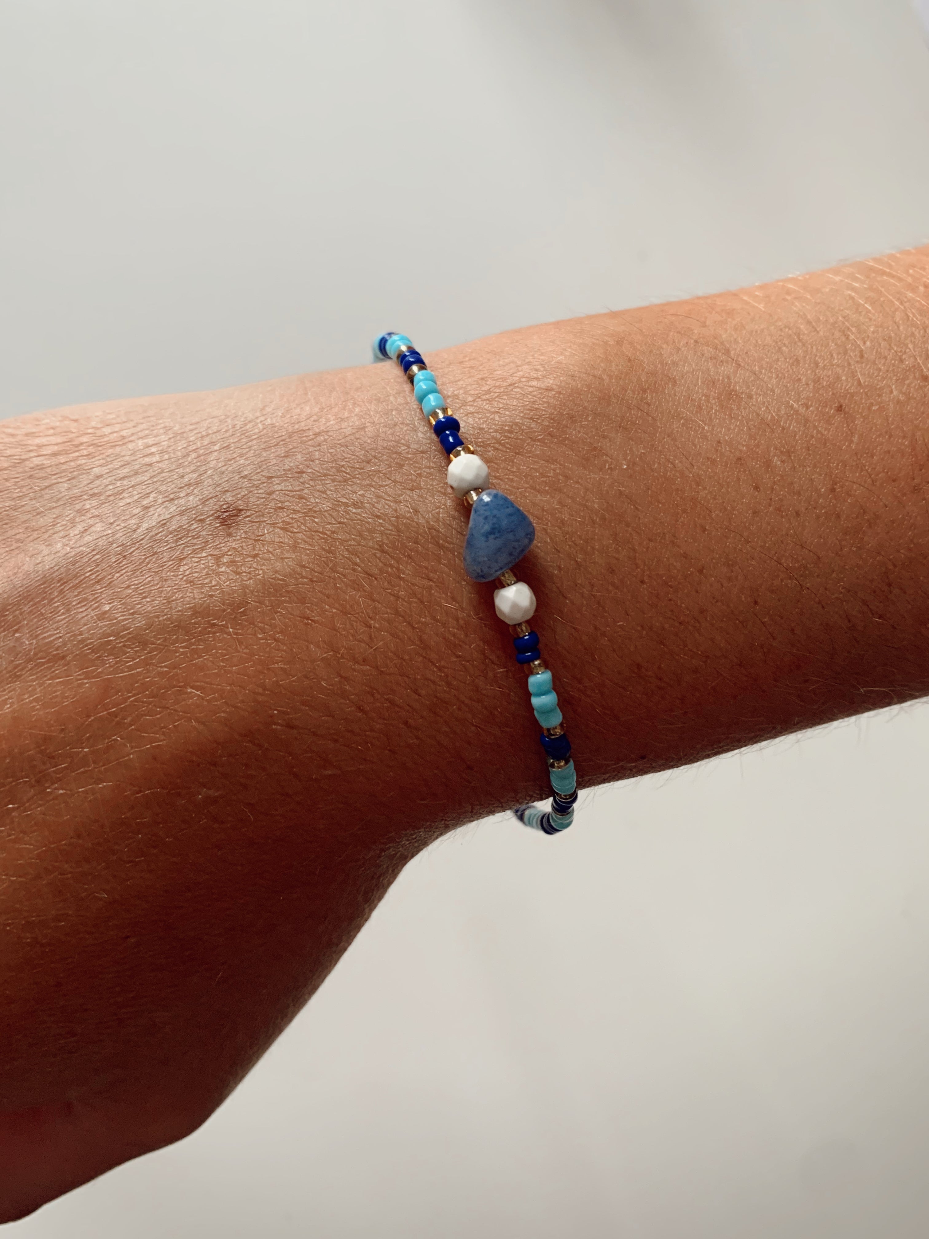 Pulsera mostacillas acero