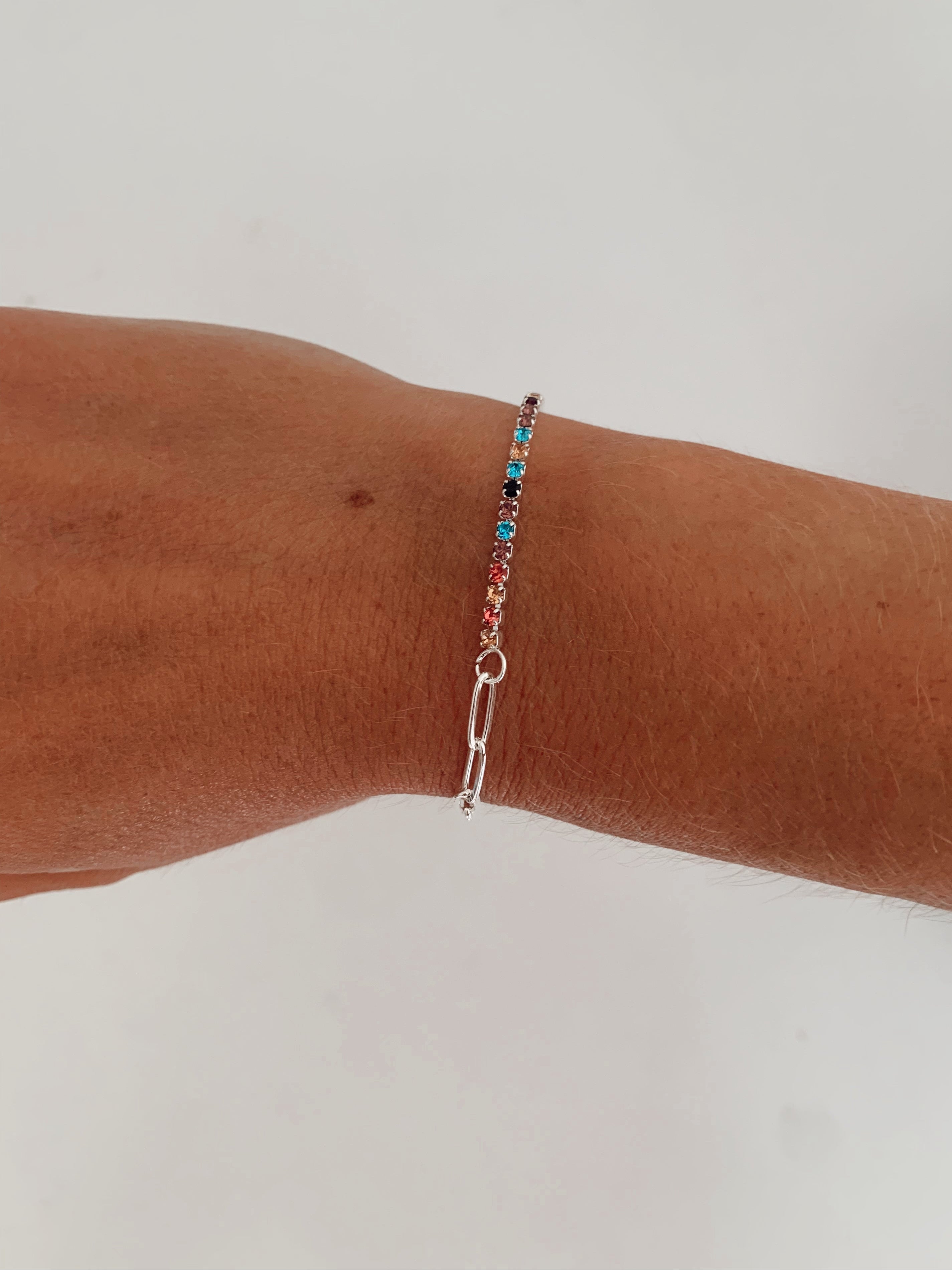 Pulsera acero strass