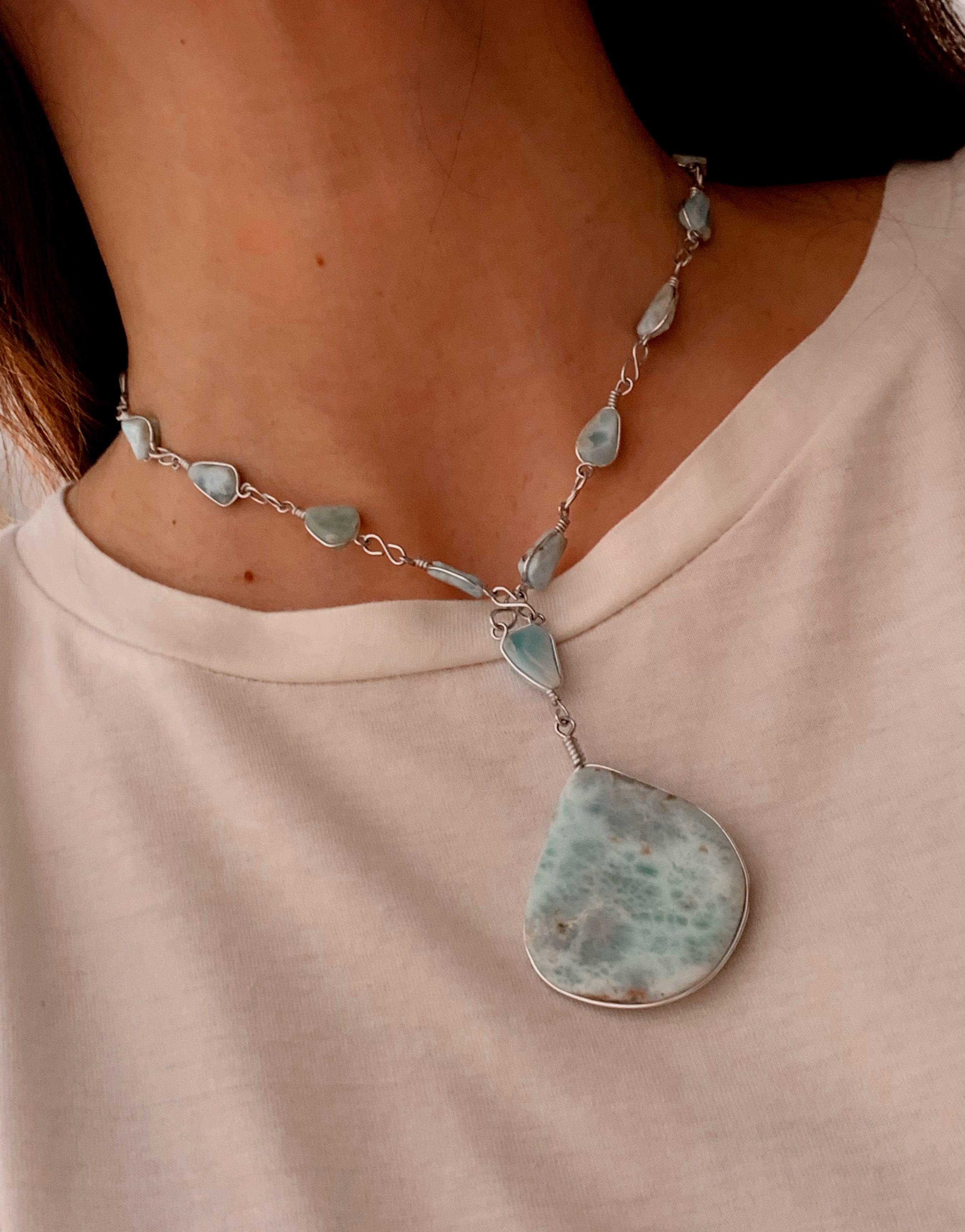 Collar aqua