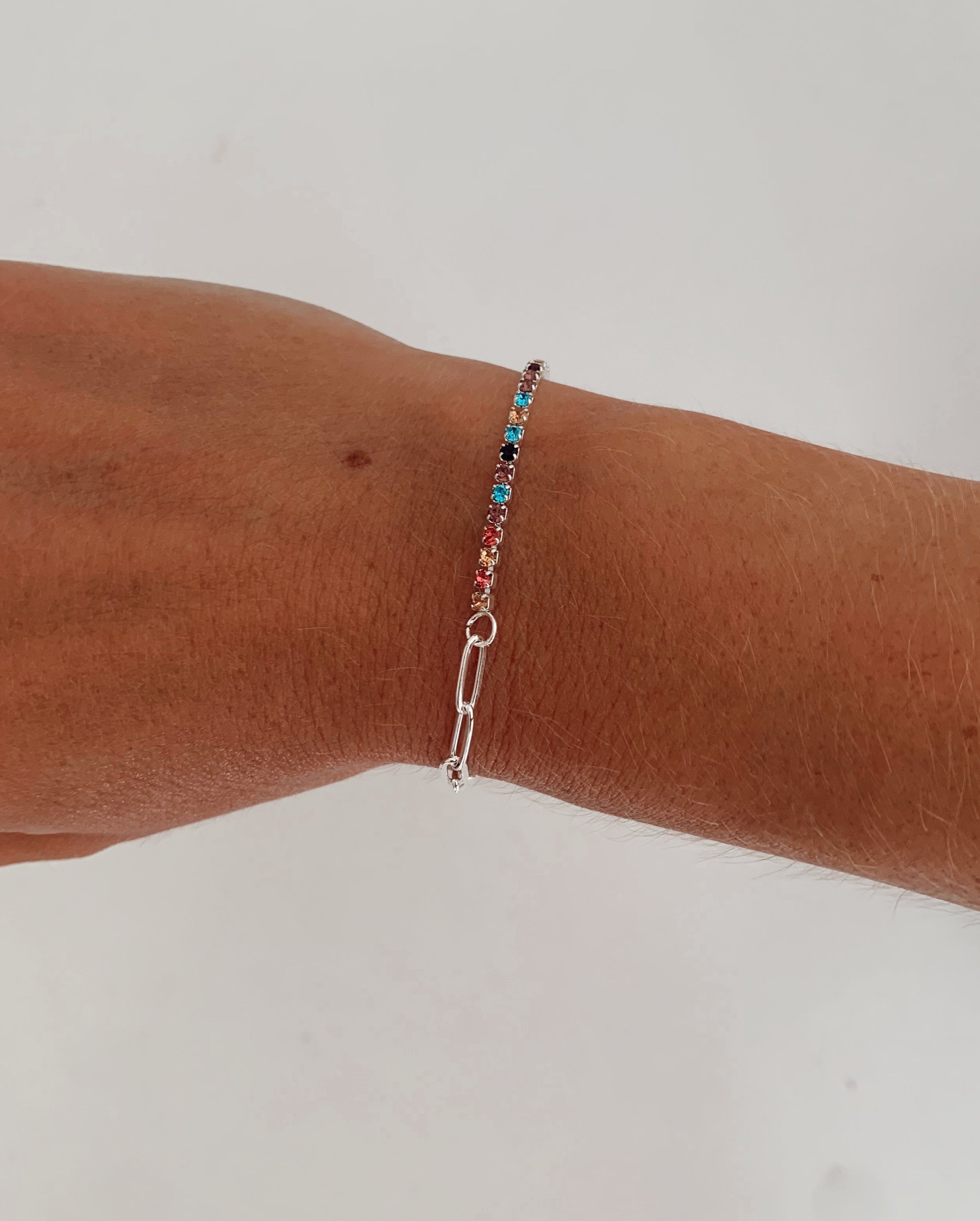 Pulsera acero strass