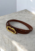 Cinto fino marron