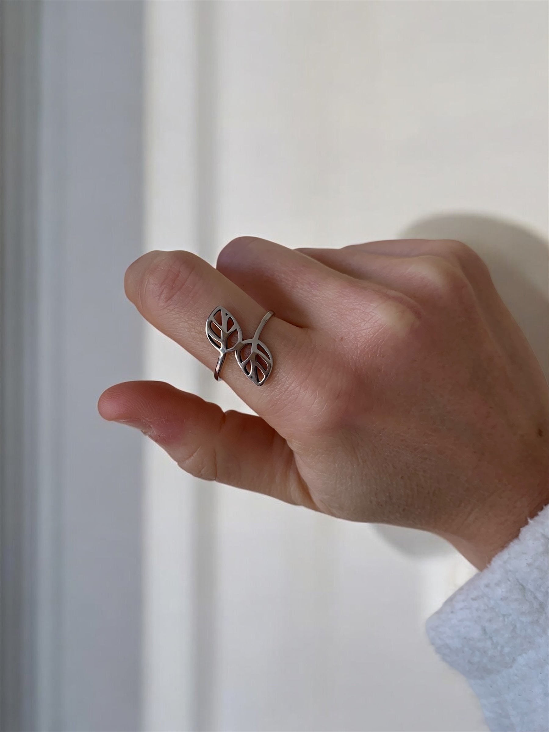 Anillo hoja doble