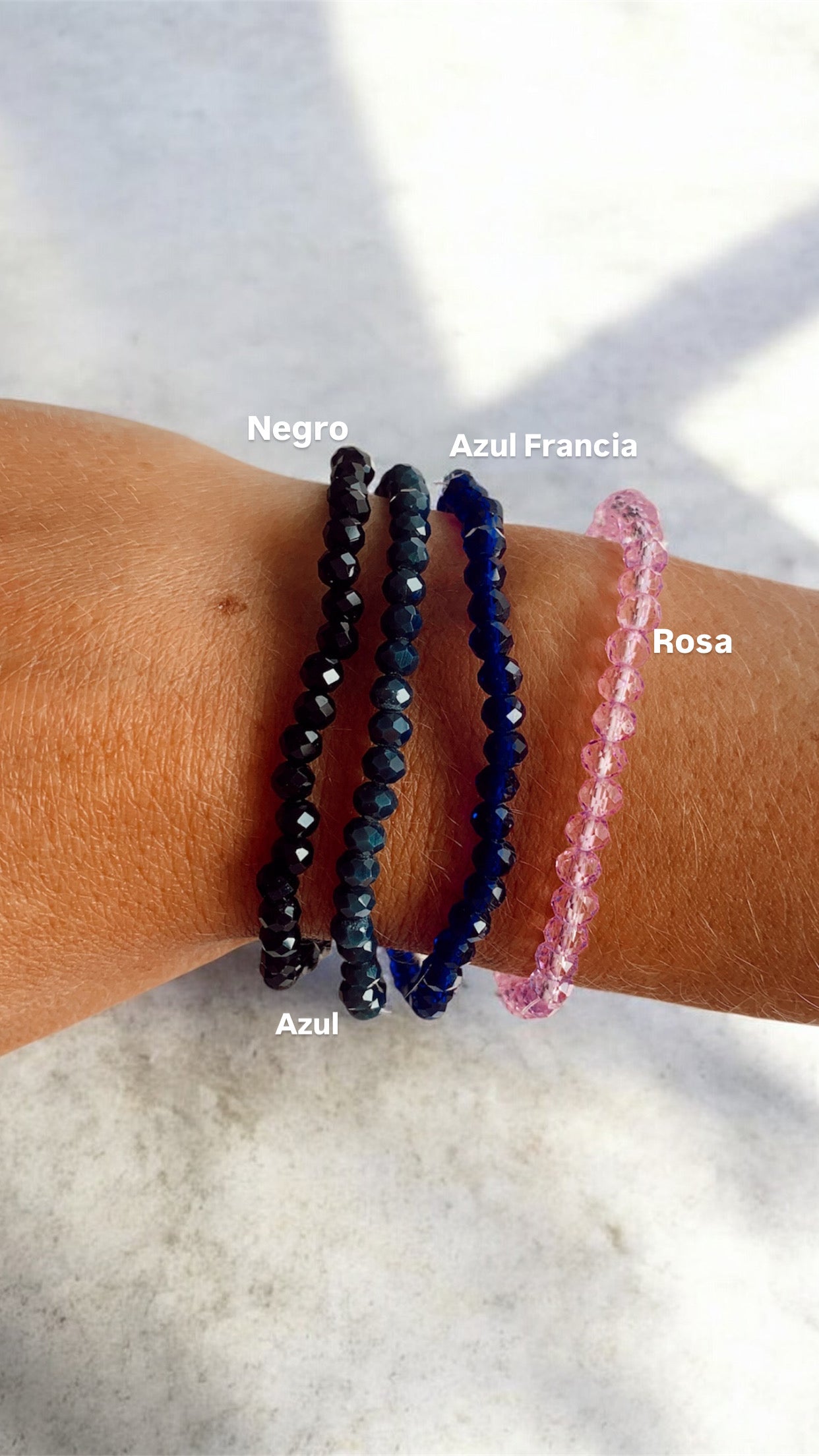 Pulseras cuenca brillo