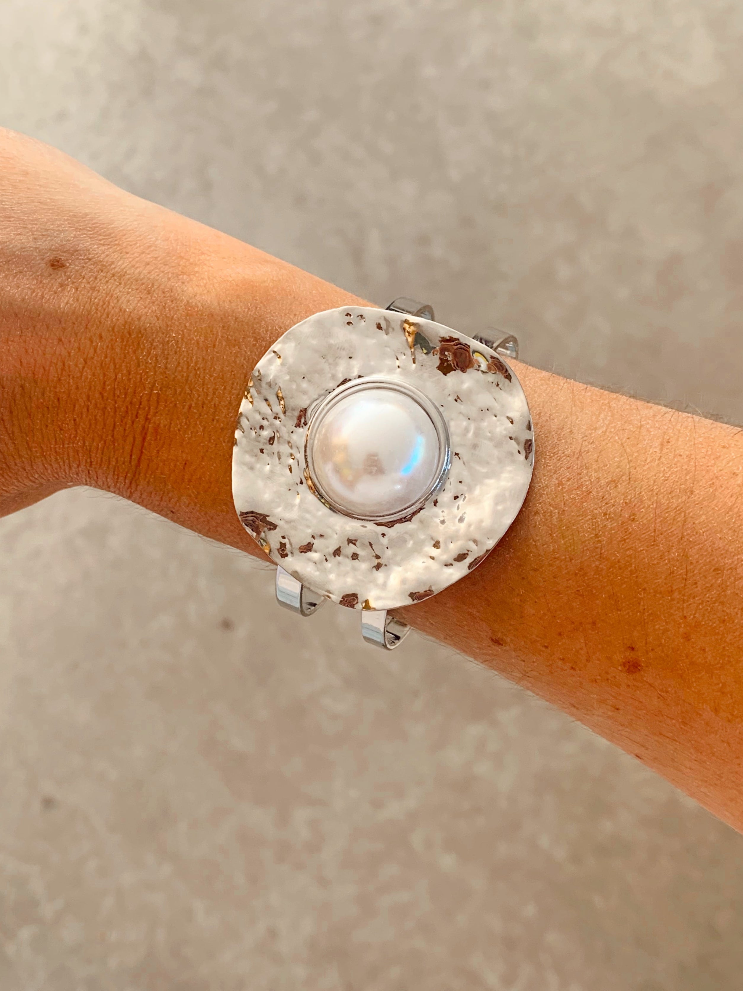Brazalete XL perla