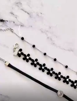 Cadenita choker negro