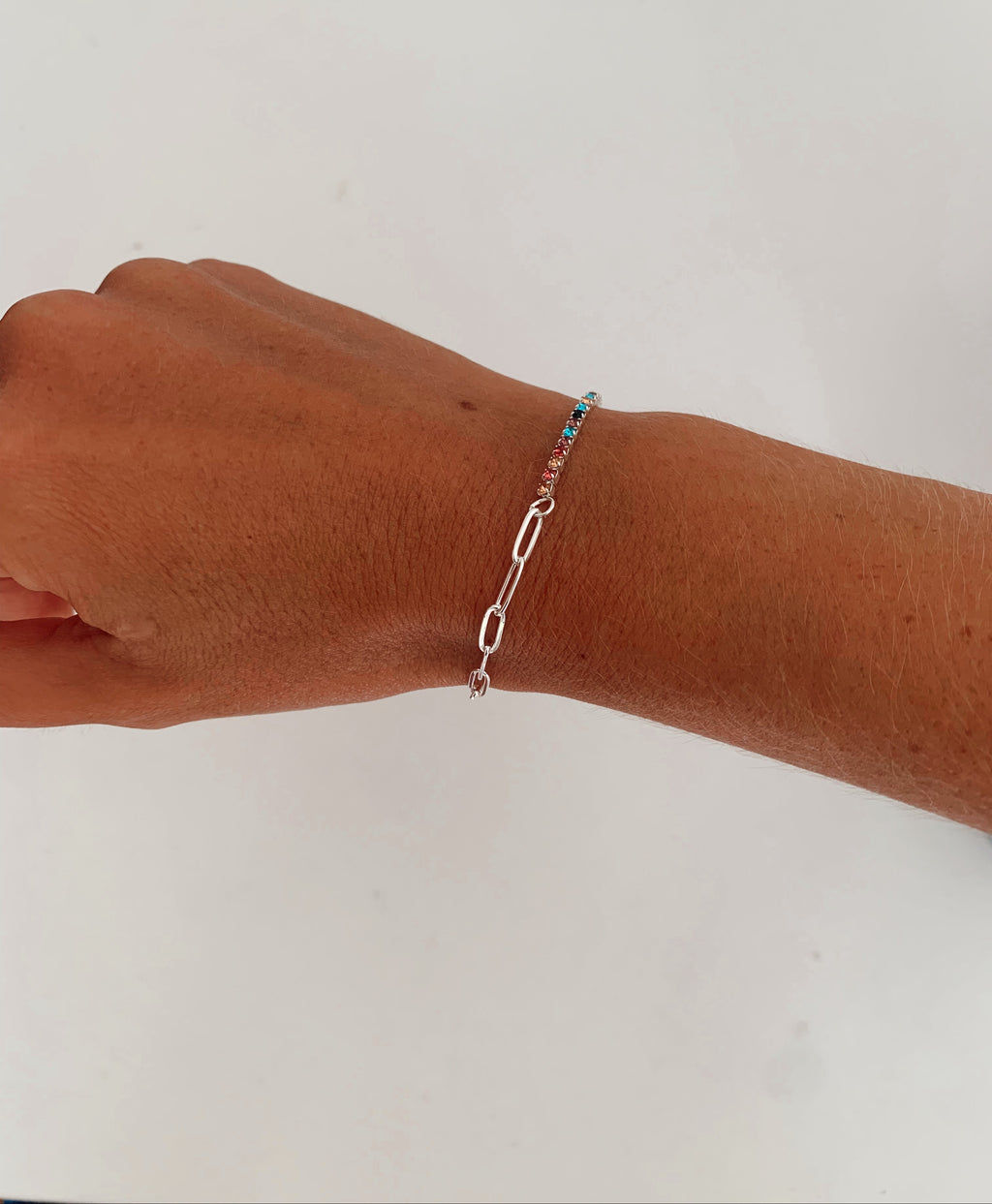 Pulsera acero strass