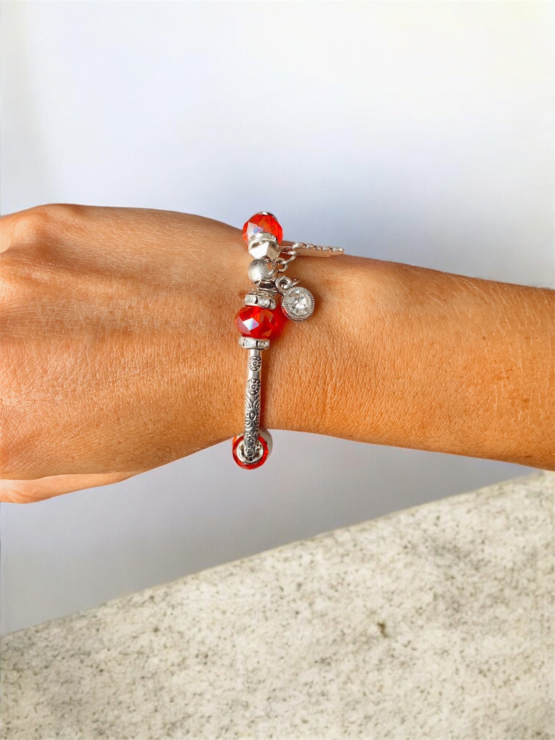 Pulsera elástica  bordaux