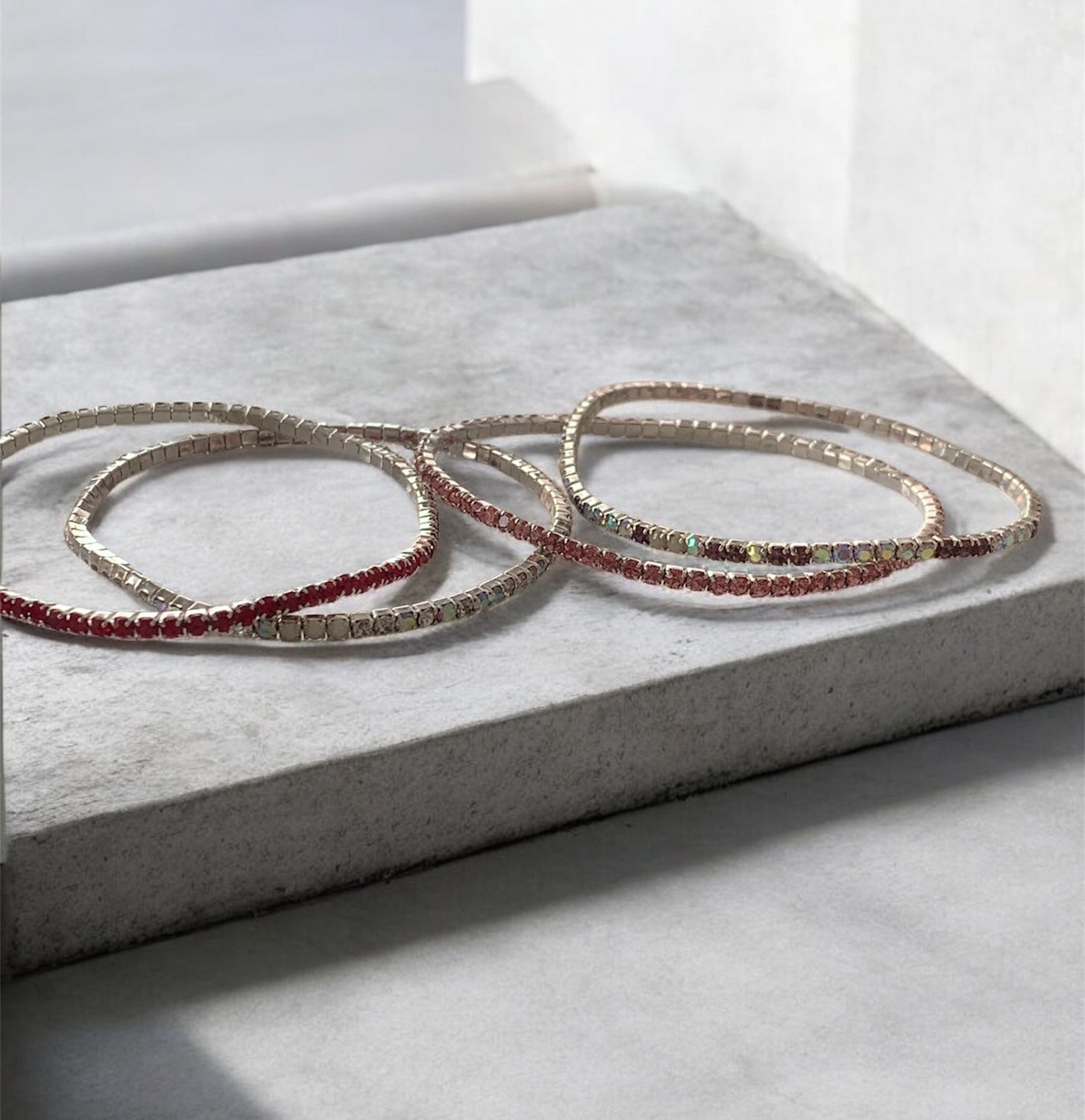Pulseras elástica strass