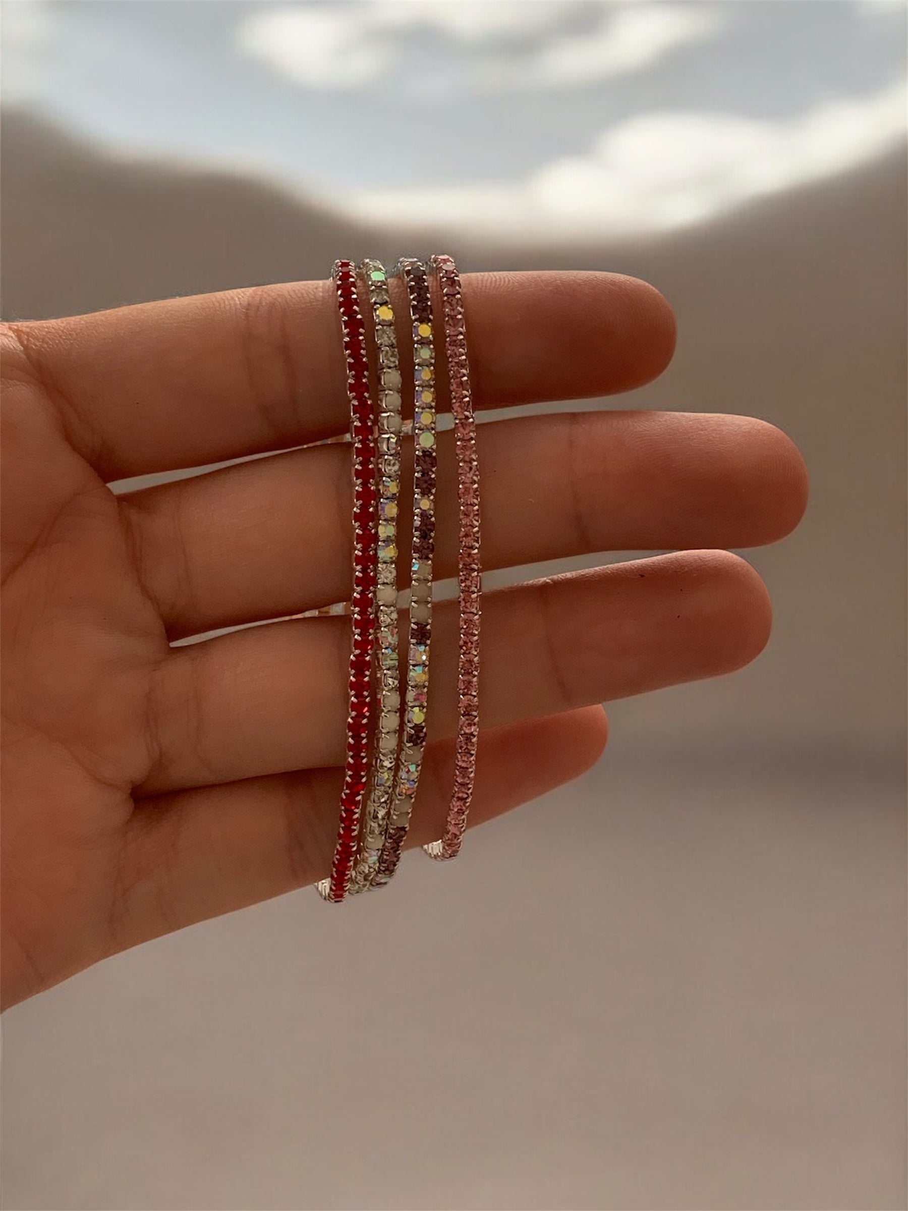 Pulseras elástica strass